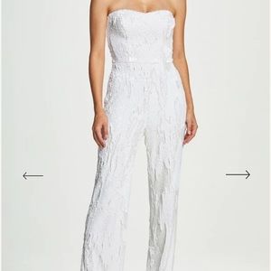 White brand new with tag sequence #wideleg jumpsuit.